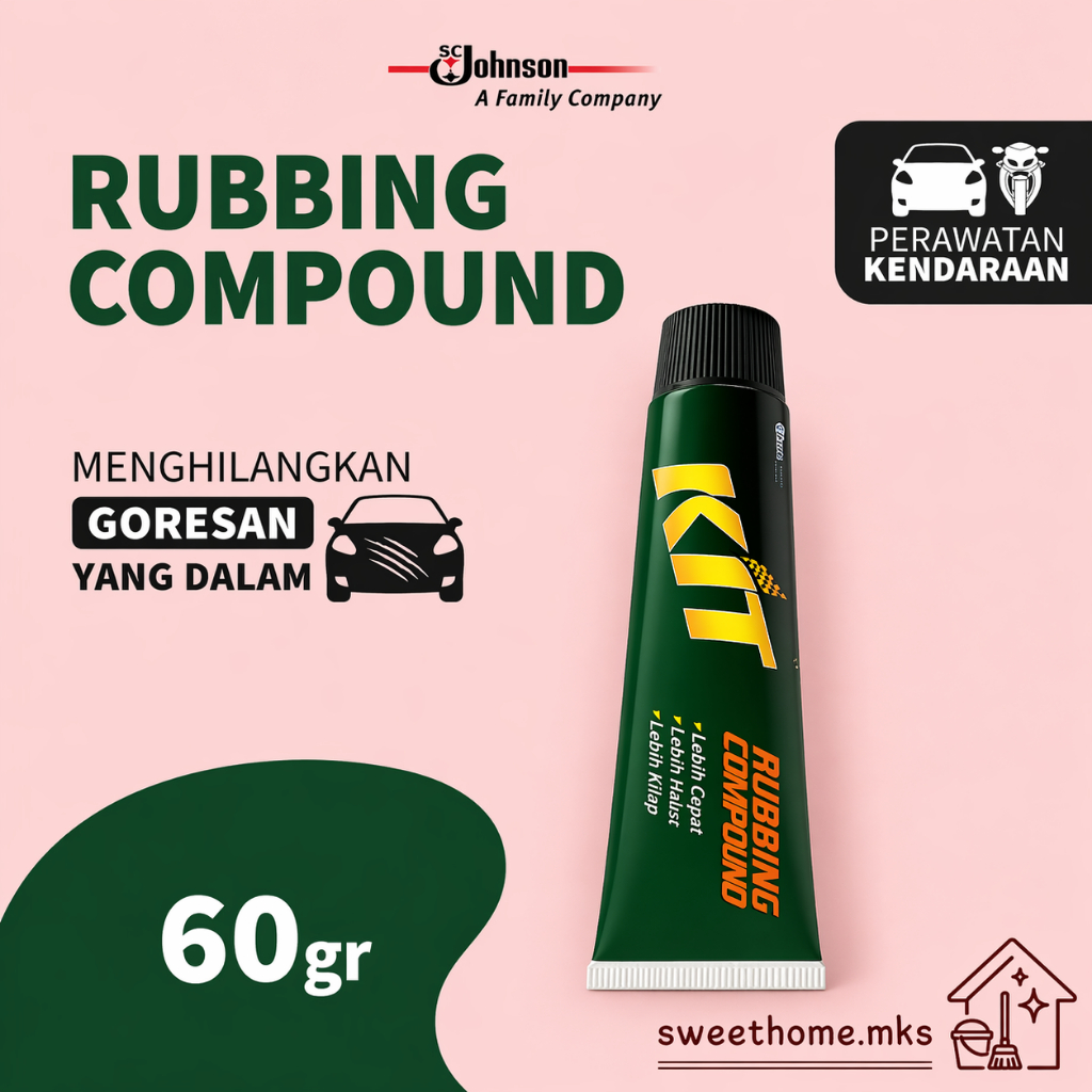 KIT Rubbing Compound 60gr Penghilang Baret Mobil Motor
