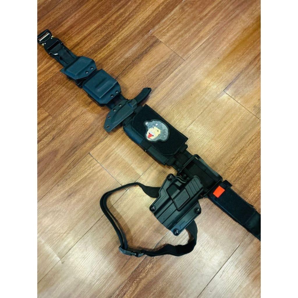 kopel set hitam / kopel tactical