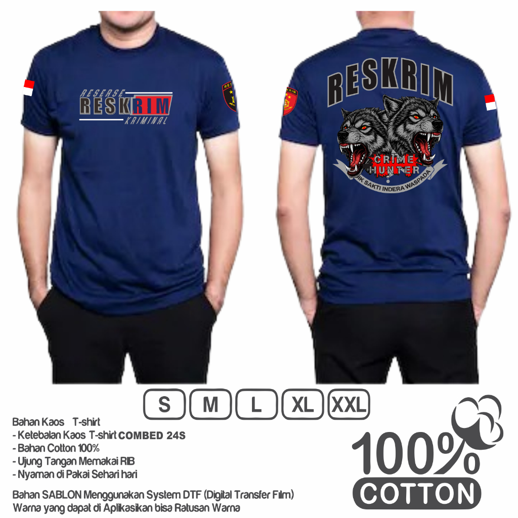 Kaos Reskrim Lengan Pendek terbaru/ Baju T-Shirt Reserse