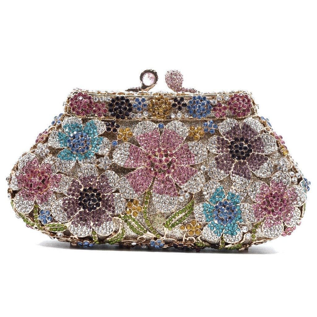 Waiwai Tas Pesta Mewah CR6275 Crystal Clutch