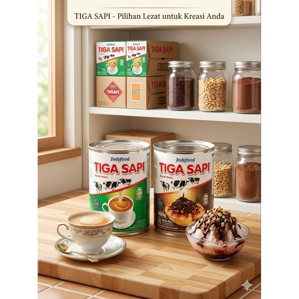 susu tiga sapi kaleng - GTD
