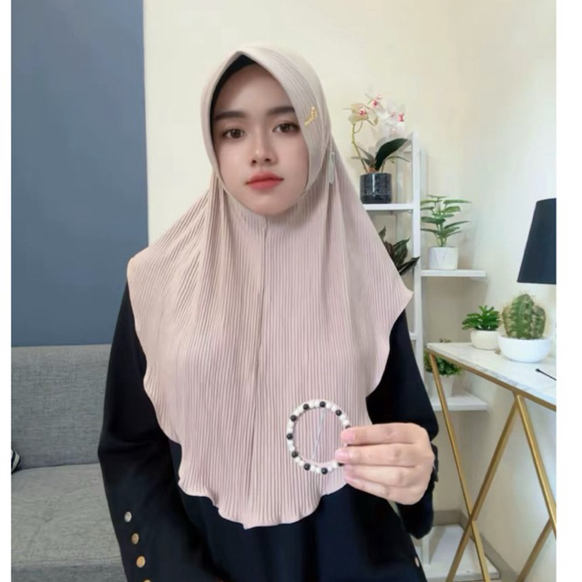 749 Jilbab Al faezya plisket free gesper mutiara jersey super/Hijab AF Alfaezya ori By Bunyamin