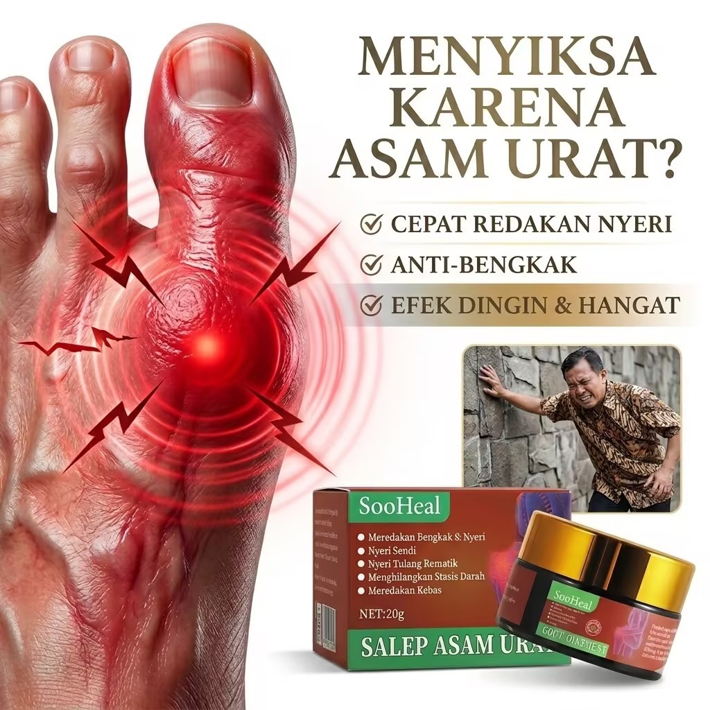 Salep asam urat paling ampuh,Salep nyeri sendi dan tulang,20g,Rematik asam urat ampuh salep,Obatpege