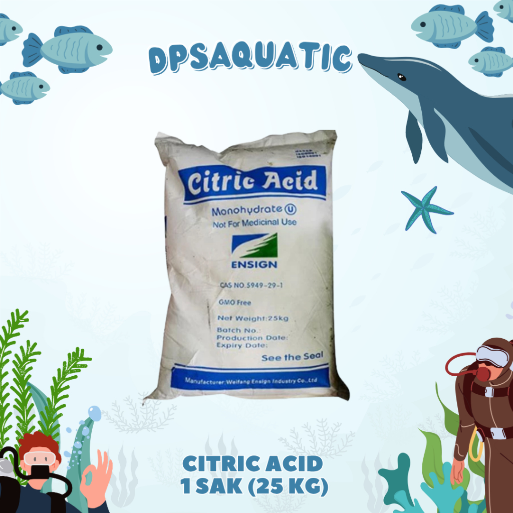 CITRIC ACID 1 SAK BERAT 25 KG - Food Grade, Citrun, Asam Sitrat Dan Pembuatan Manisan.