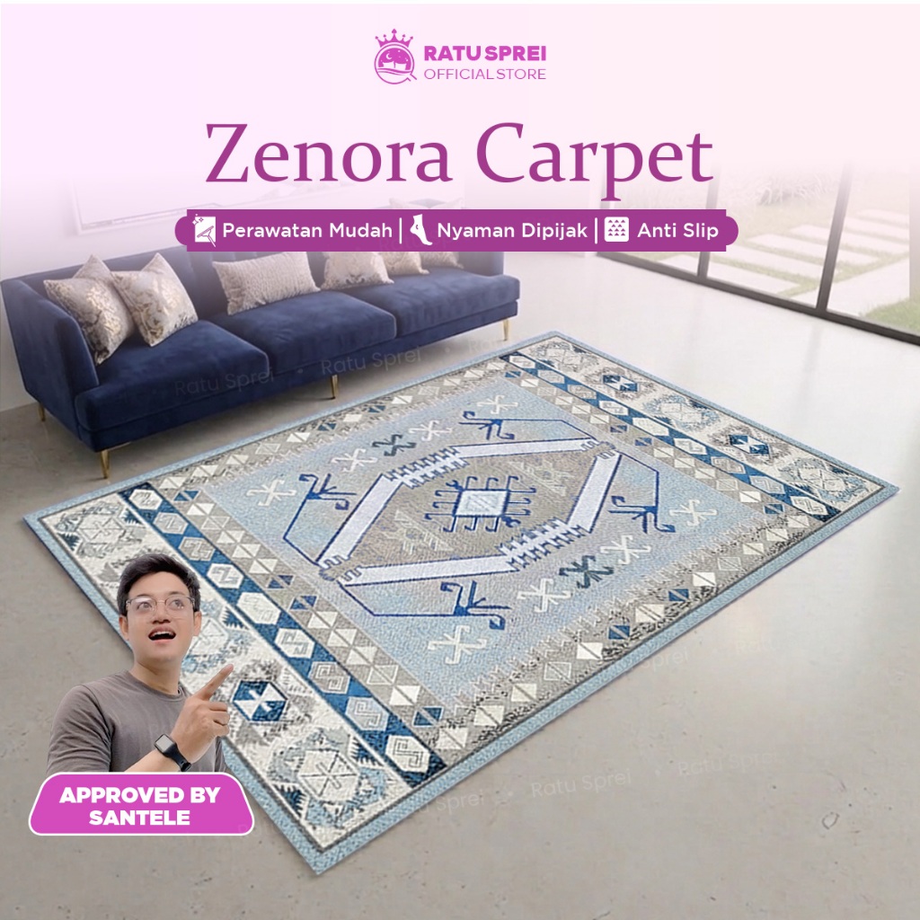 [SANTELE] Karpet Lantai Bulu Microfiber Karpet Bulu Jumbo Karpet Malaysia Estetik Anti Slip -RATU