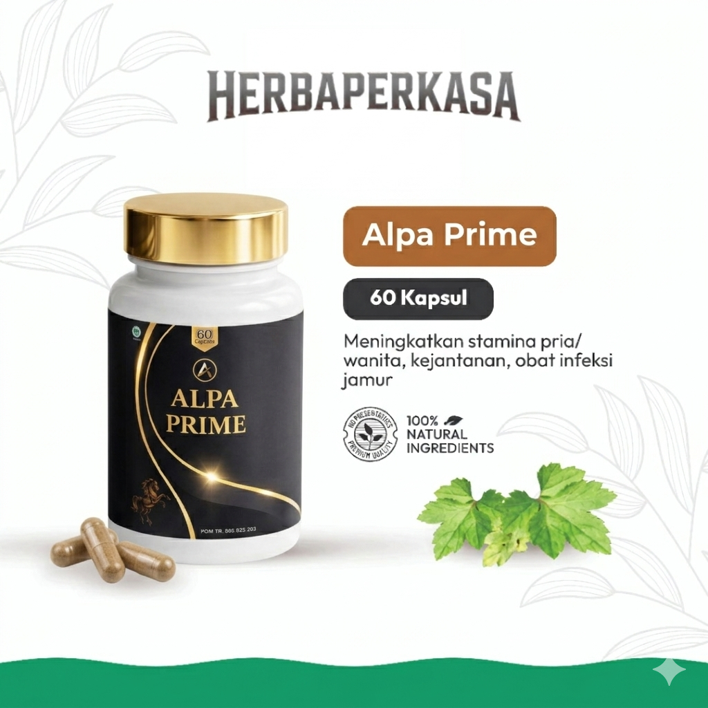alpa prime-Kapsul Stamina Alpa Prime Pria Dewasa | Suplemen Herbal Energi Pria | Vitamin Vitalitas P