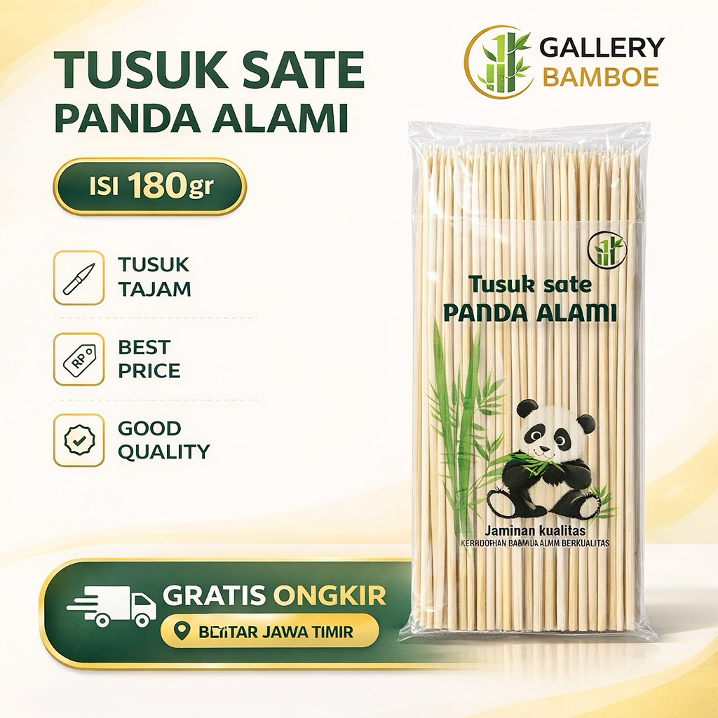 TUSUK SATE KAMBING PANDA ALAMI - TUSUK SATE DAGING/TUSUK SOSIS BAKAR/SATE ANGKRINGAN