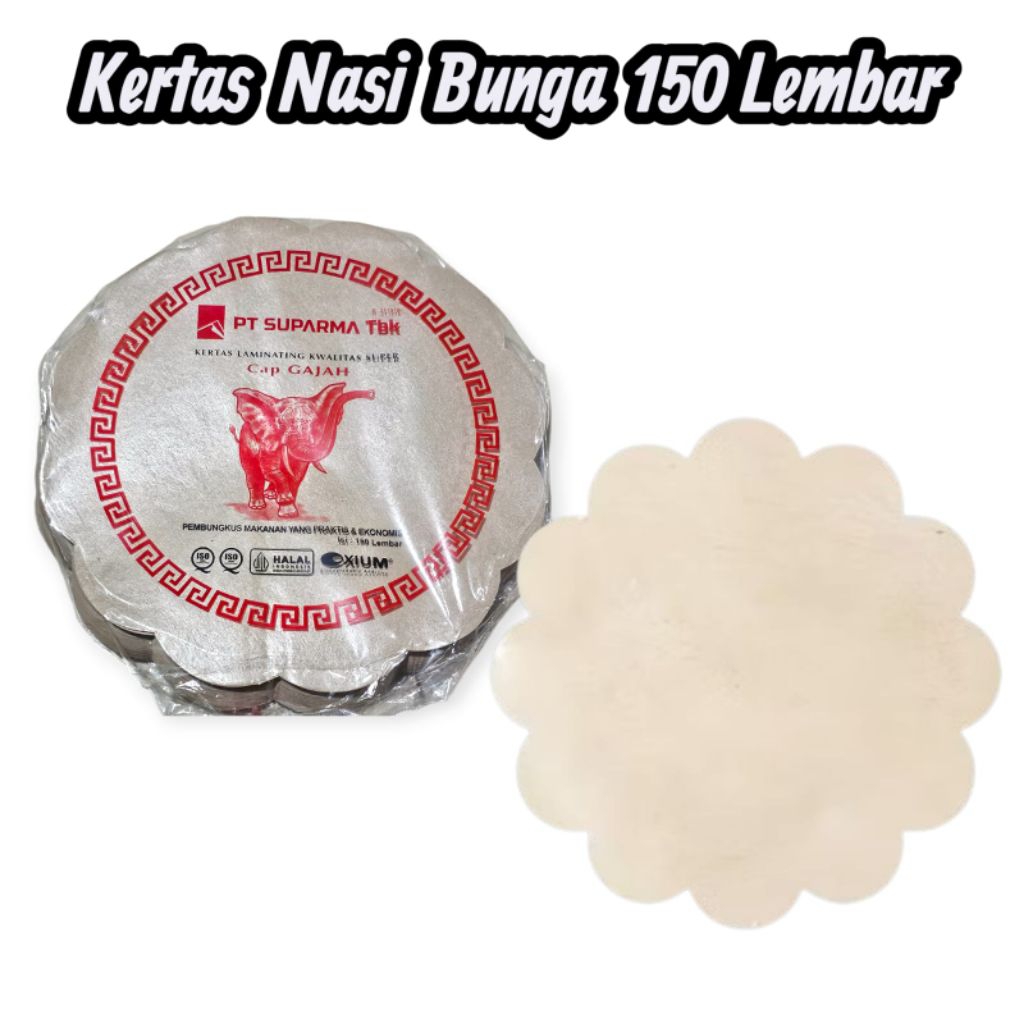 KERTAS NASI COKLAT BENTUK BUNGA isi 150 Lembar