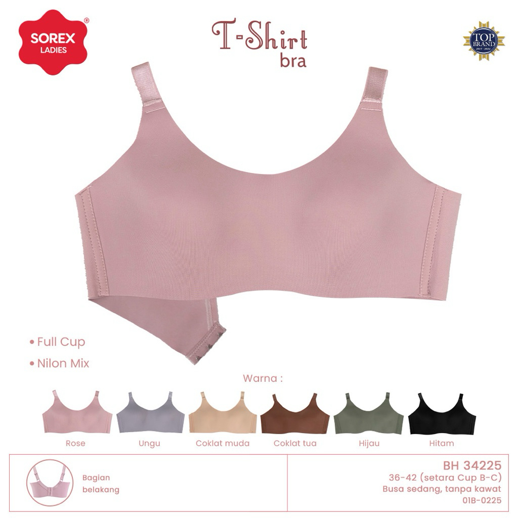 Sorex Bra 34225 Bh Cup Besar B-C | Bh Sorex T-Shirt Bra Busa Sedang Tanpa Kawat 36-42