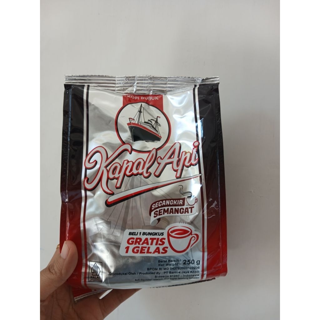 KEMASAN BARU KAPAL API SILVER 250GR ( Tidak gratis gelas )