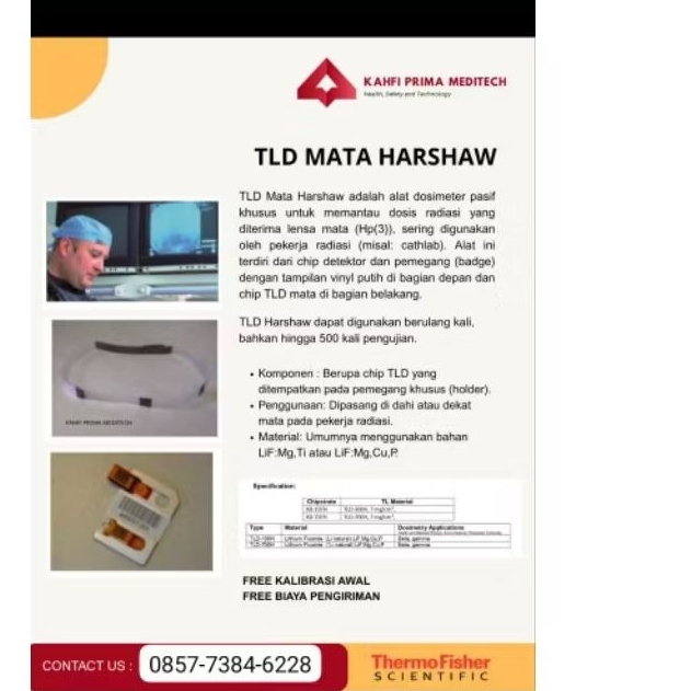 TLD MATA HARSAW/ALAT RADIASI/PERORANGN/RUMAH SAKIT/KLINIK/ NEGO HARGA TLP O85773846228