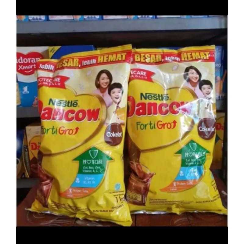 Dancow Fortigro Coklat 1kg Susu Anak 5-12 Tahun DANCOW Fortigro Susu Bubuk Susu Anak Coklat Pouch 1k