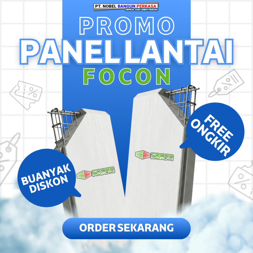 Panel Lantai FOCON - Hebel Lantai Dak Beton Ringan AAC Lantai 2 Kuat & Presisi - Material Bangunan P