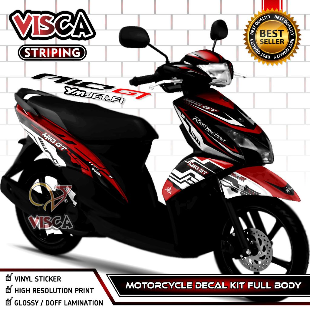 Decal Mio GT Full Body - Stiker Mio GT Variasi Full Body - Striping Mio GT Variasi - Decal Hologram 