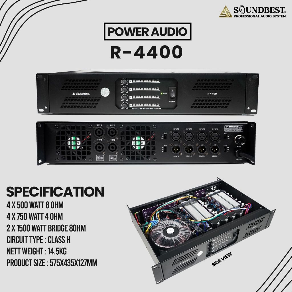 Power Amplifier Soundbest R 4200 / R 4400 / R 4600 — R4200 / R4400 / R4600 – ORIGINAL