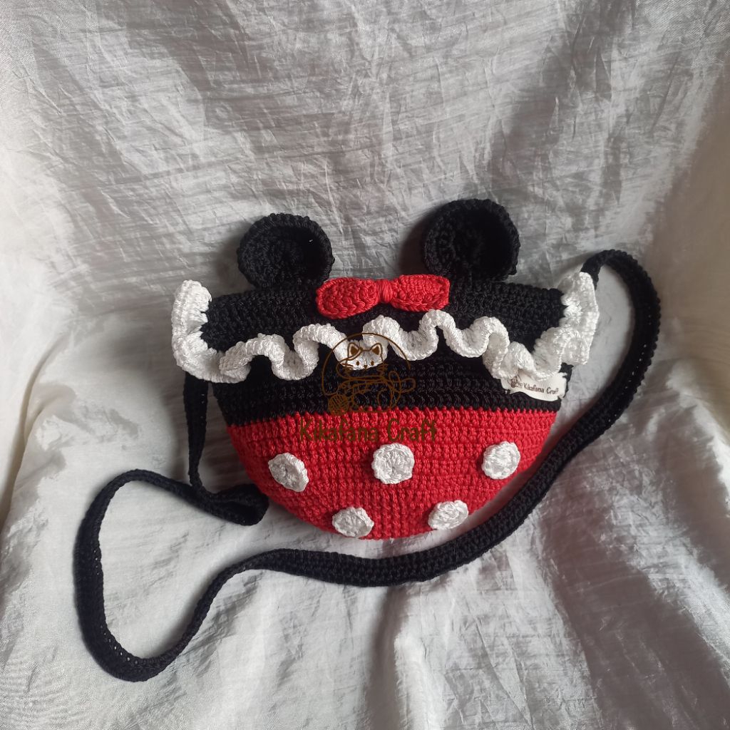 Tas Rajut Minnie Mouse / tas micky mouse