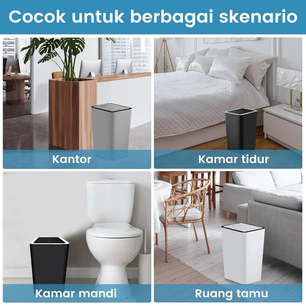 Tempat sampah plastik Tempat sampah tertutup Tempat sampah berkapasitas besar Tempat sampah dapur
