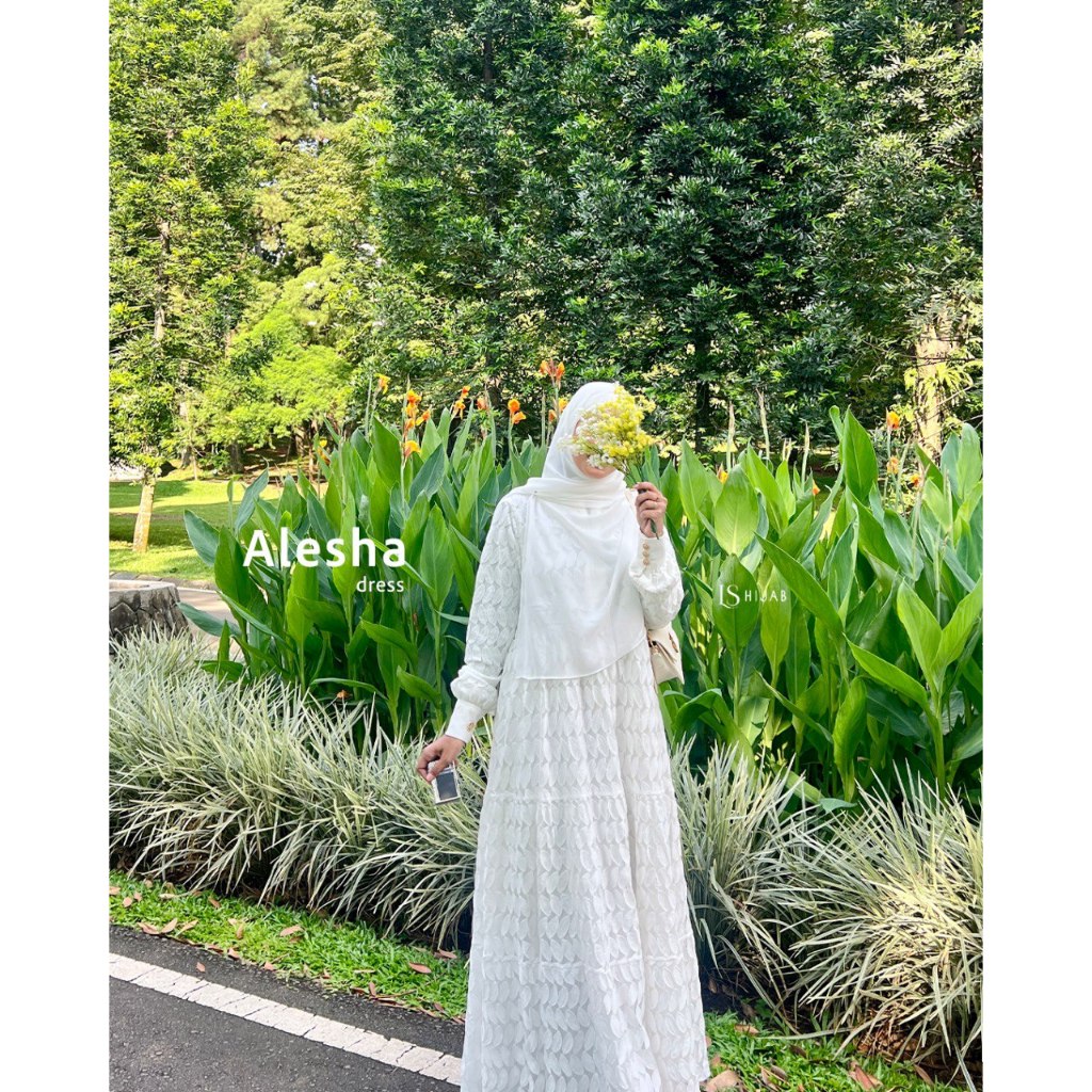 ALESHA DRESS gamis dress busui LS HIJAB READY STOK