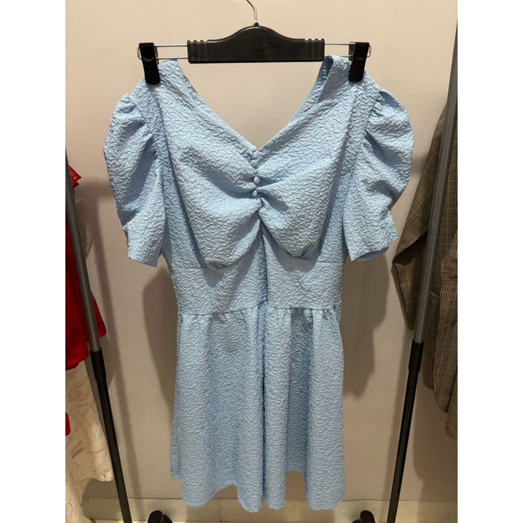 DRESS PRINCESS WANITA BIRU MUDA PENDEK