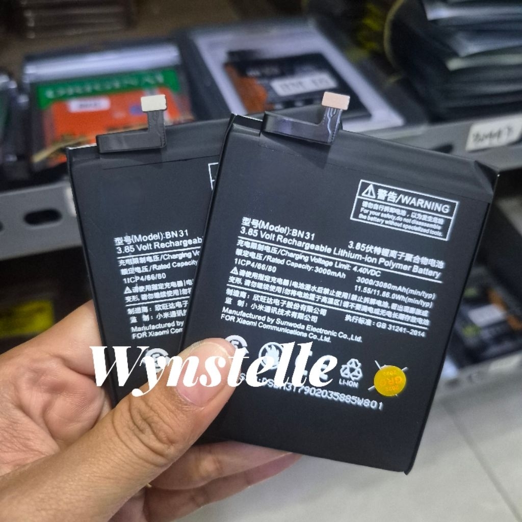 Baterai Batre HP XIAOMII REDMI S2 ORIGINAL 100% Model Battery Batrei BN-31 BN31