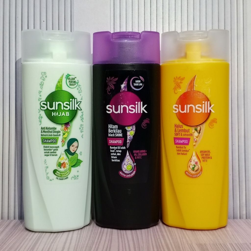 Sunsilk Shampoo 70ml 160ml Hijab Refresh Menthol Black Shine Soft Smooth