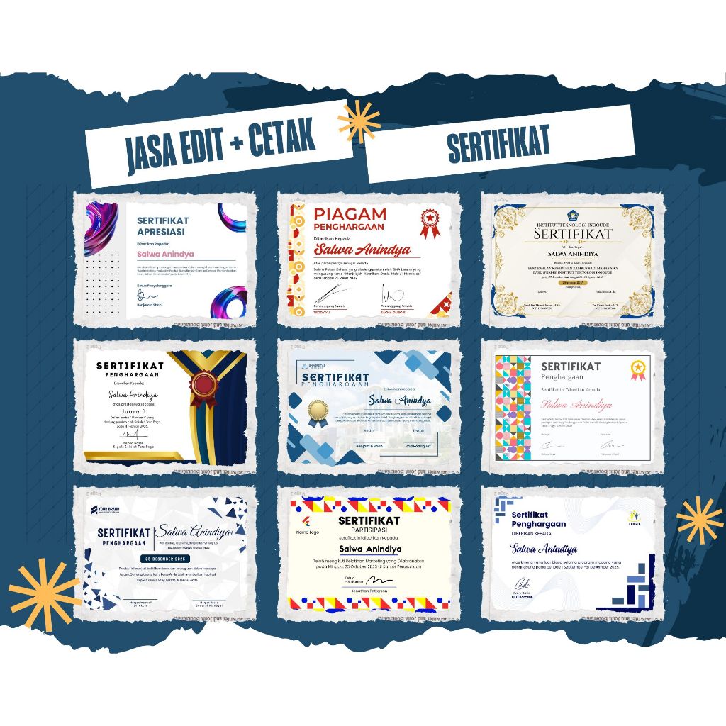 Jasa Cetak Sertifikat