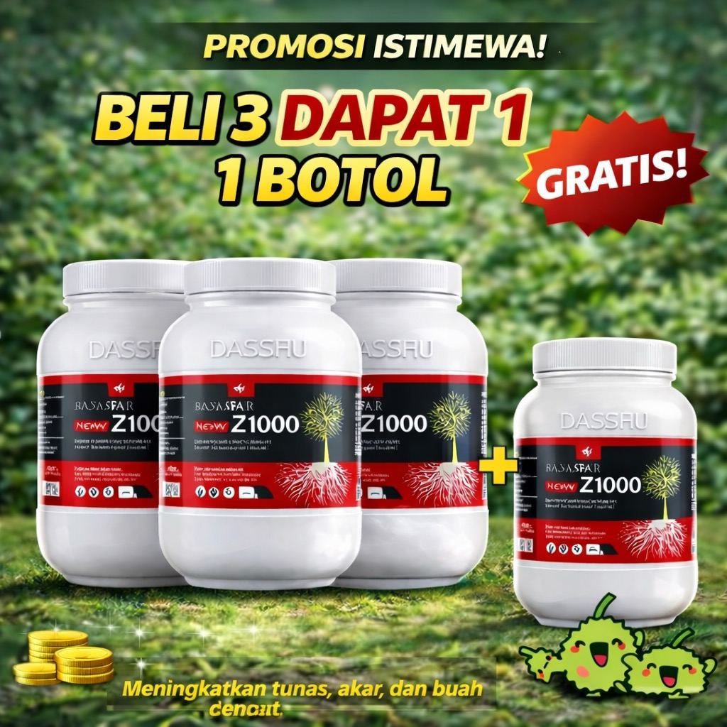 Dasshu Z1000 Pupuk Organik Jepang Perangsang Akar & Tunas Tanaman – Booster Bunga Buah Sayur Hidropo