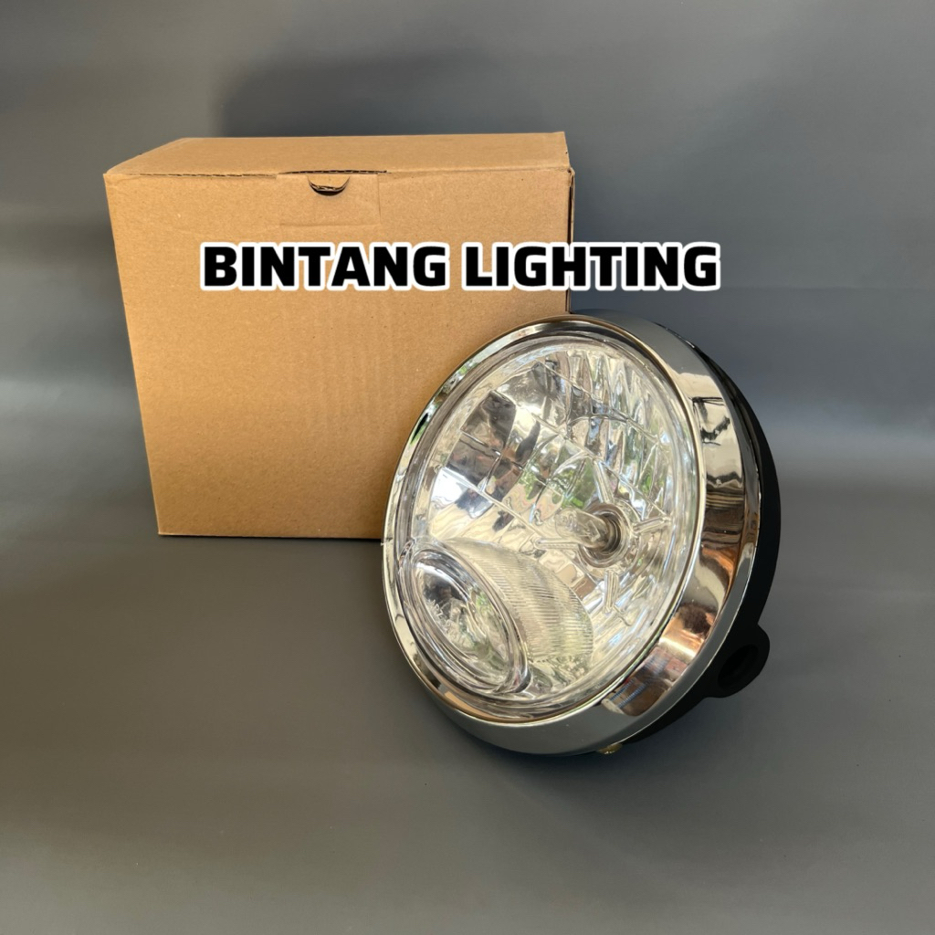 Lampu depan Bulat Rx king Vixion Old set batok belakang tinggal pasang