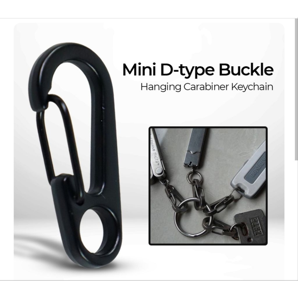Carabiner mini D-type buckle hanging carabiner keychain stainless