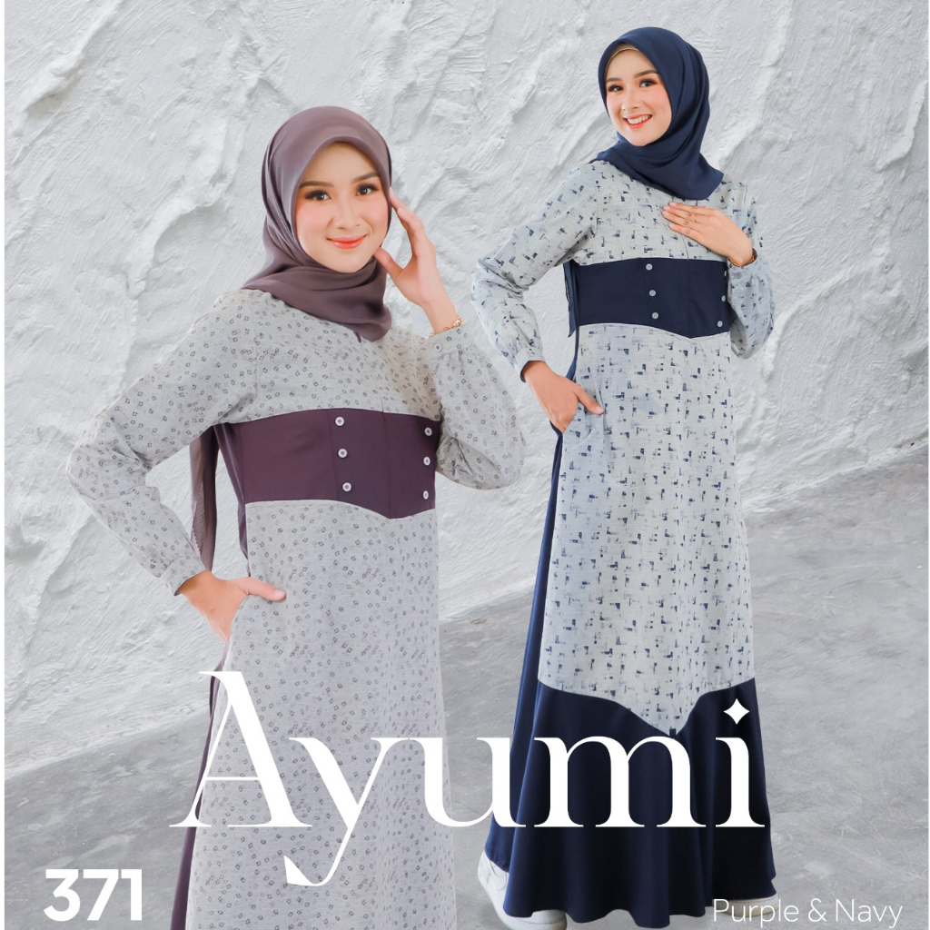 AYUMI 371 NAVY & AYUMI 371 PURPLE, GAMIS REMAJA ETHICA MODEL KEKINIAN