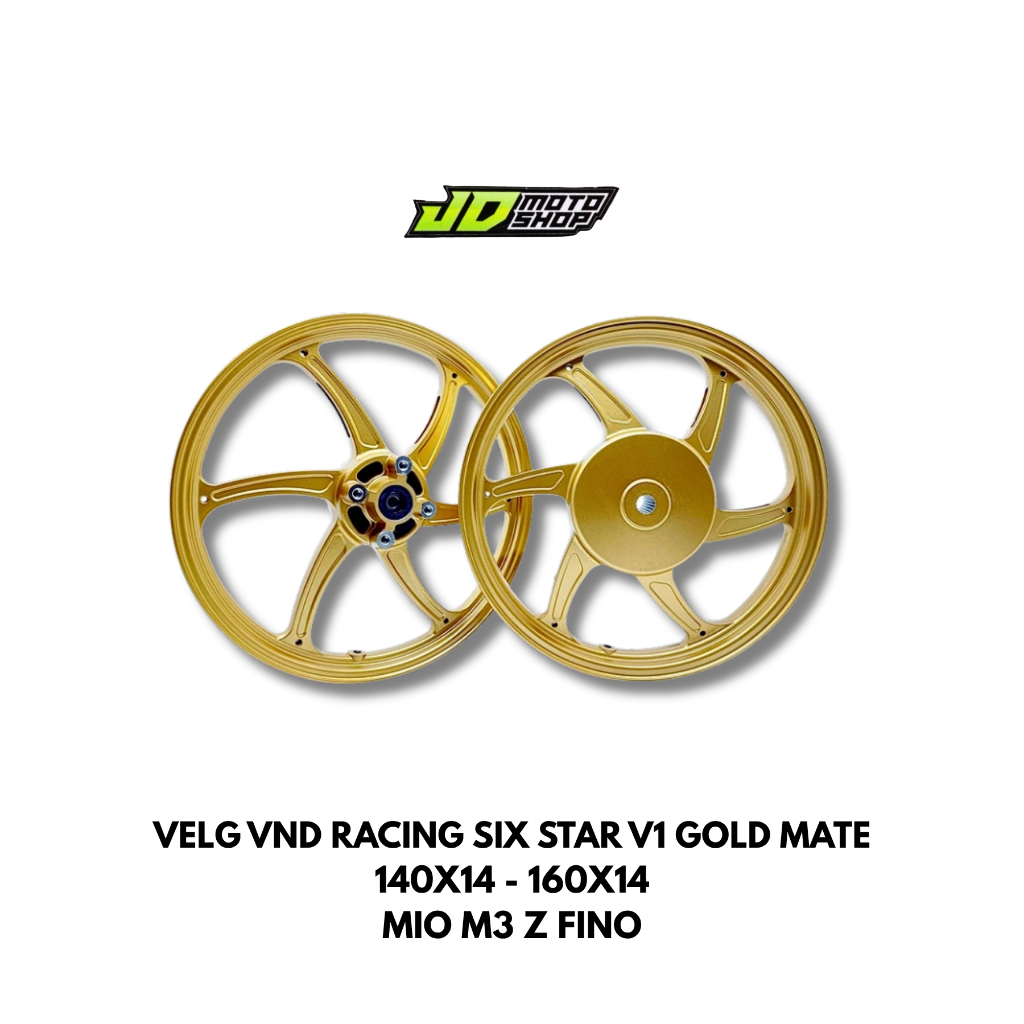VELG VND RACING SIX STAR V1 MIO M3 Z FINO 140x14 160x14 GOLD VND SIXSTAR V 1 EMAS