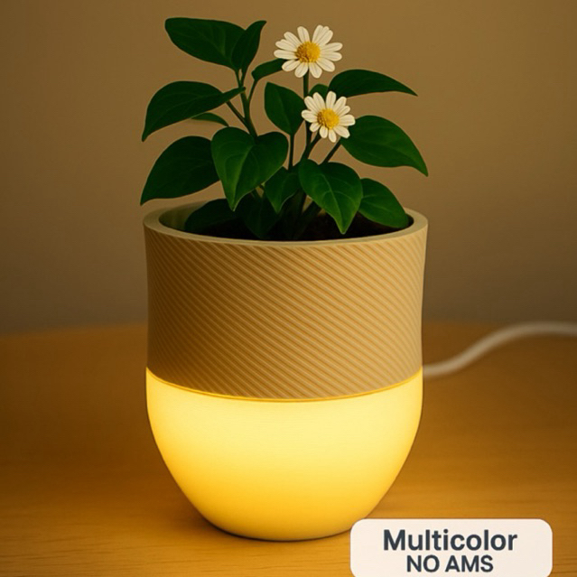 GlowPot Lampu Pot Tanaman – Pot Tanaman LED Estetik Dekorasi Modern