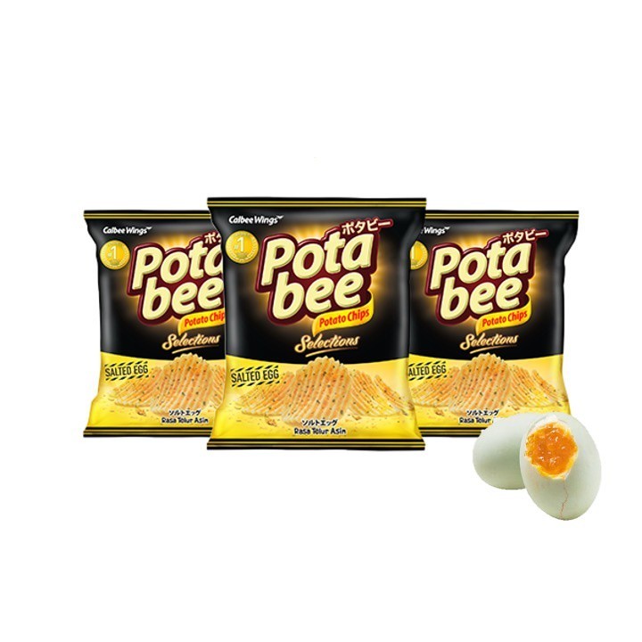 Potabee Keripik Kentang Selections Salted Egg 65 Gr x3 - Gambar 3