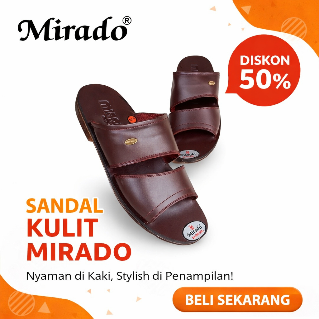 Mirado Sendal Pria Kulit Asli Premium Termurah