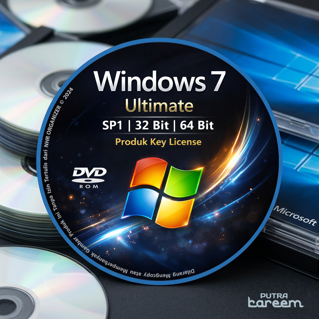 DVD Sistem Operasi Windows® 7 Ultimate SP1 32 Bit 64 Bit Produk Key Lisensi