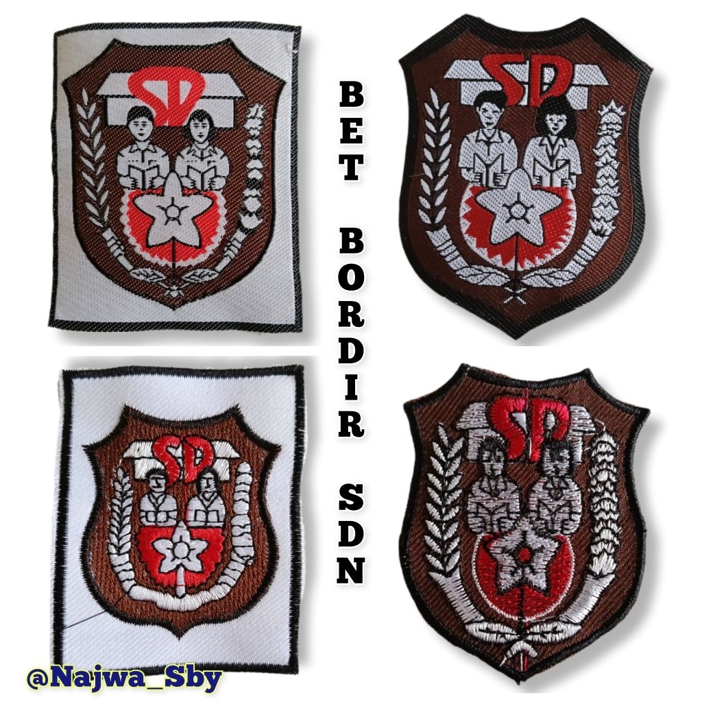 Bet / Badge  SD ( Sekolah Dasar ) | Bet SDN BORDIR WOVEN Atribut Seragam Sekolah SDN