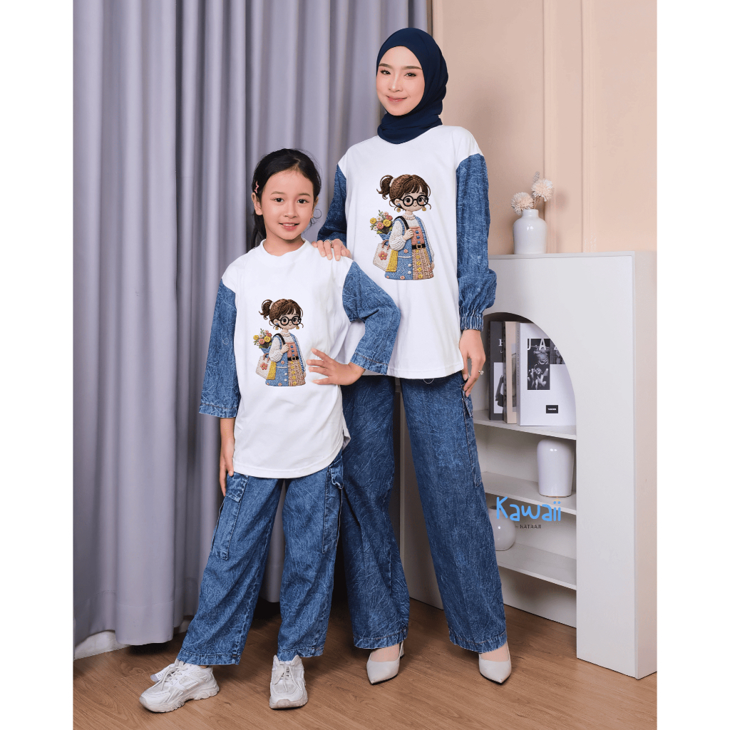 kwaii-kaos setelan anak-trendy