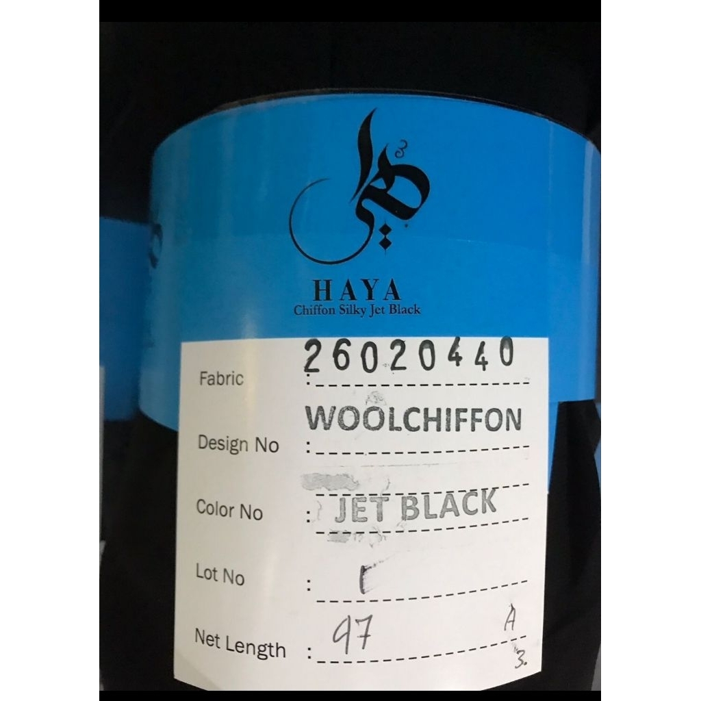 Sifon Silky Jetblack Haya NEW 50y  (Roll)