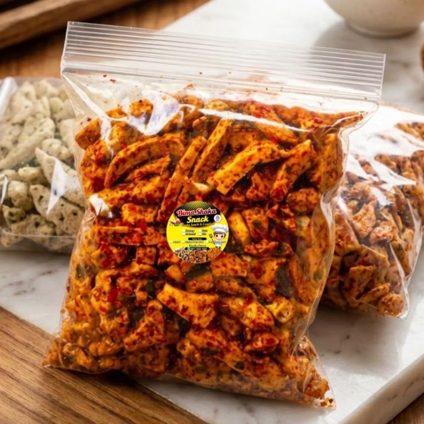 Basreng Pedas Daun Jeruk 500gr / Bakso Goreng Ikan Super Renyah Murah / Camilan Pedas Snack Kiloan