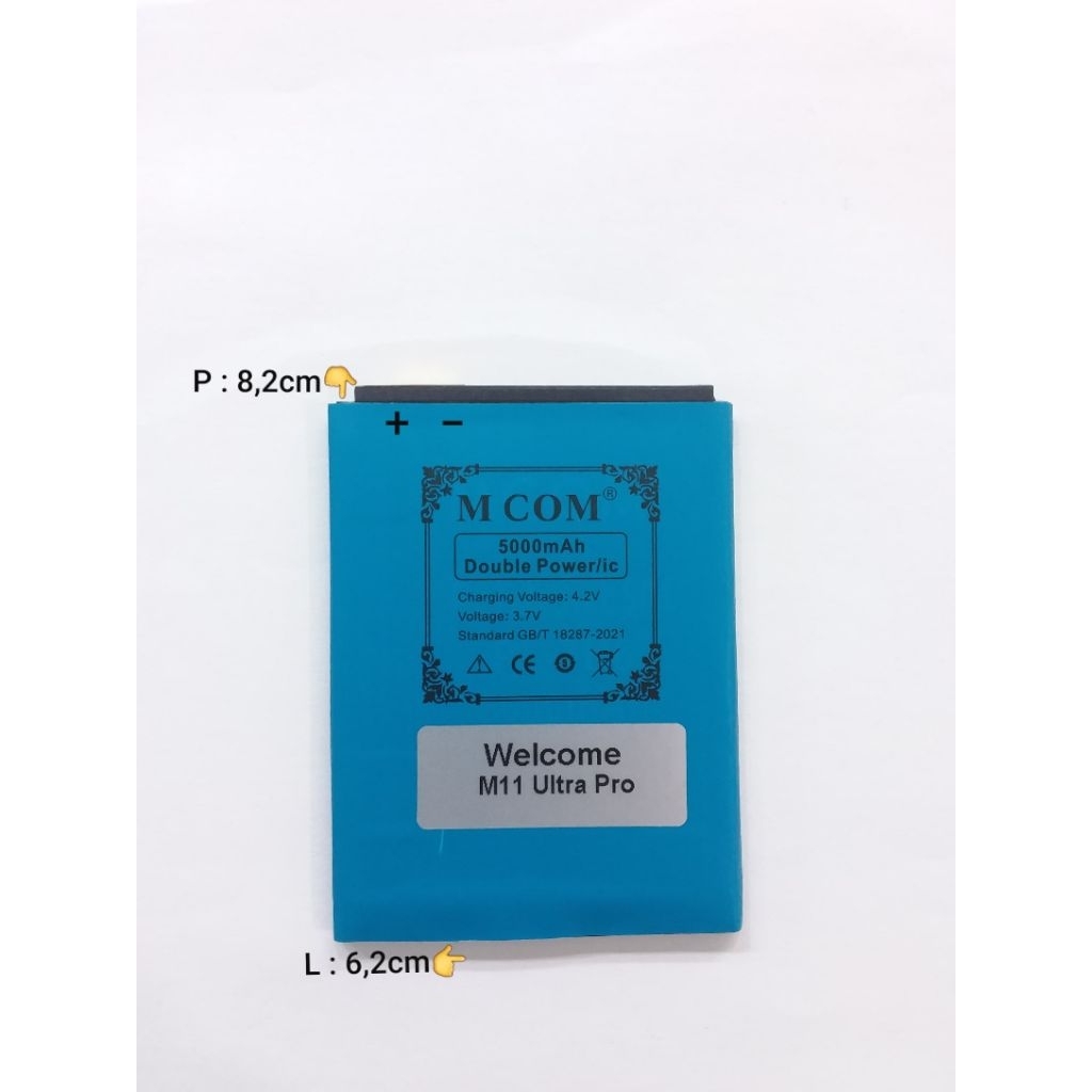 Baterai M COM Double Power Welcome M11 Ultra Pro