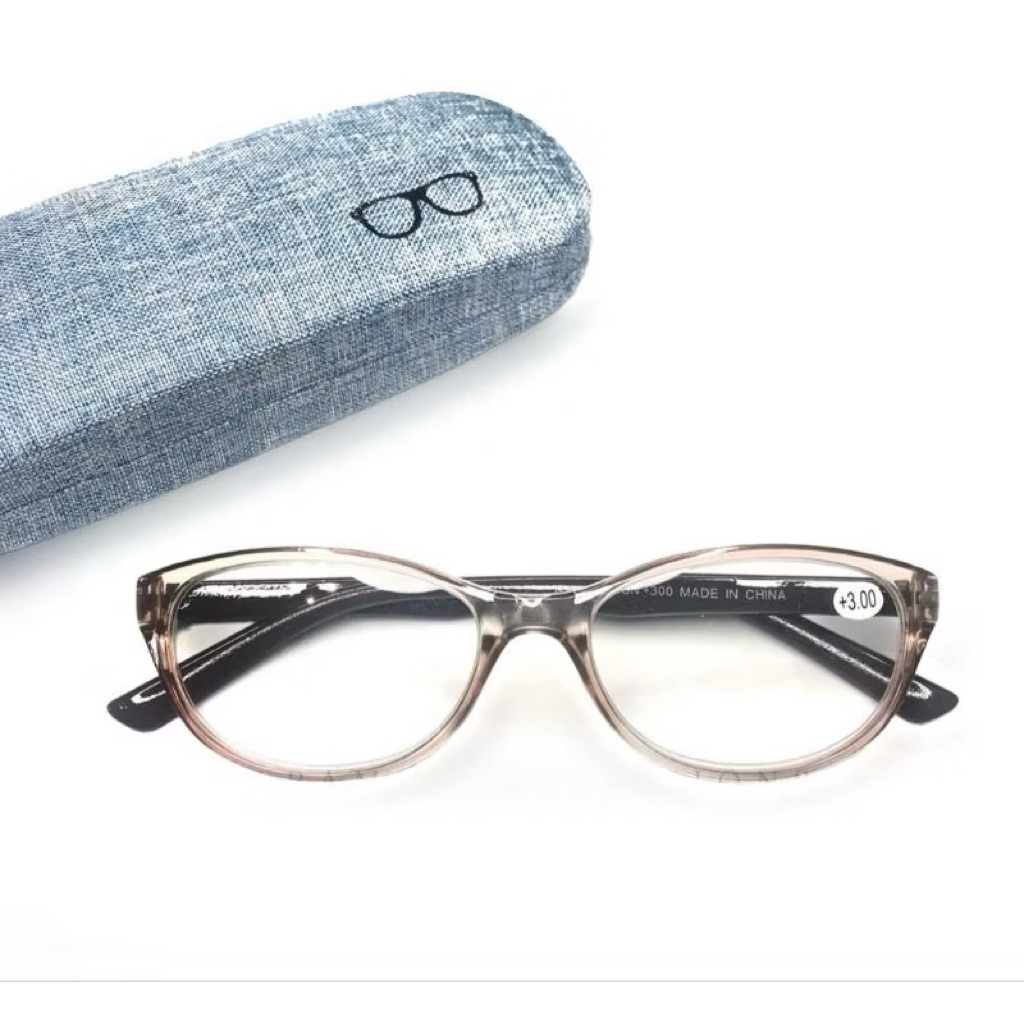 Kacamata Baca / Kaca mata Plus SUPER FOKUS Frame Cateye WANITA