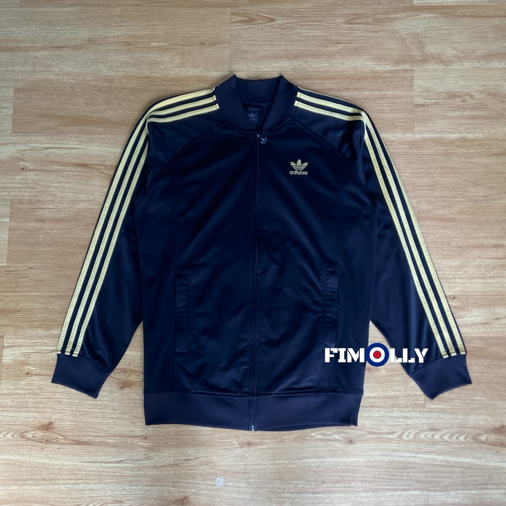 Tracktop Adidas superstar black gold