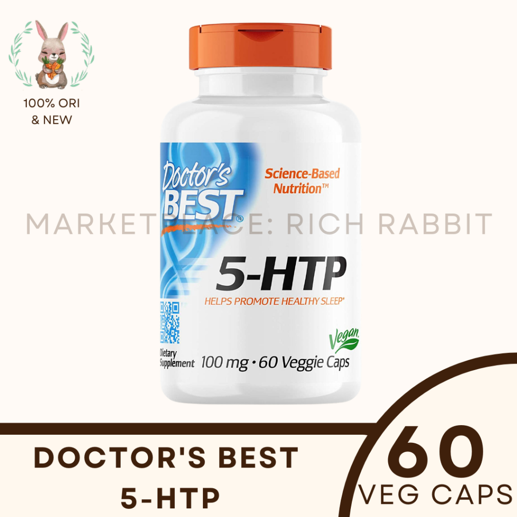 Doctor's Doctors Best 5-HTP 5HTP 5 HTP Obat Bantu Tidur Insomnia Rich Rabbit 100% ORI