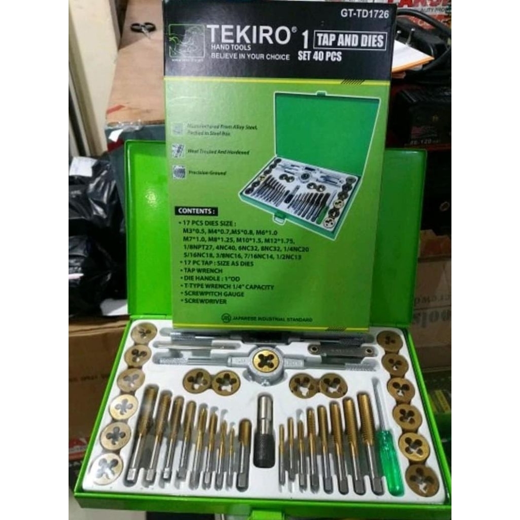 TEKIRO HAND TAP SET TEKIRO HAND TAP SET 40 PCS TAPS AND DIES TEKIRO