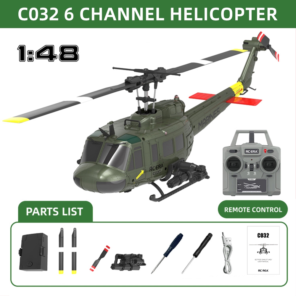 RC ERA helikopter rc C032 dual motor brushless optical flow 6CH 6-axis gyroscope RTF mainan helikopt