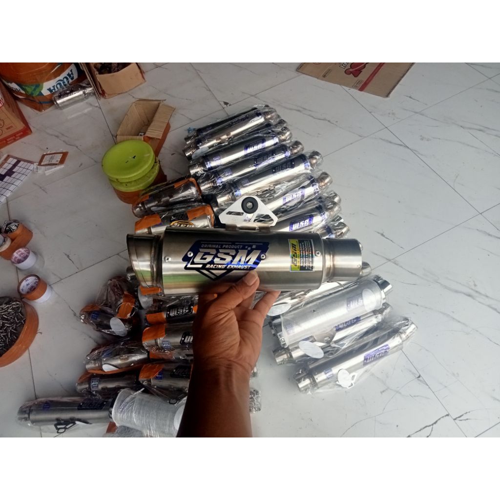 knalpot GSM ORI type proliner stenlis sarfull terlaris