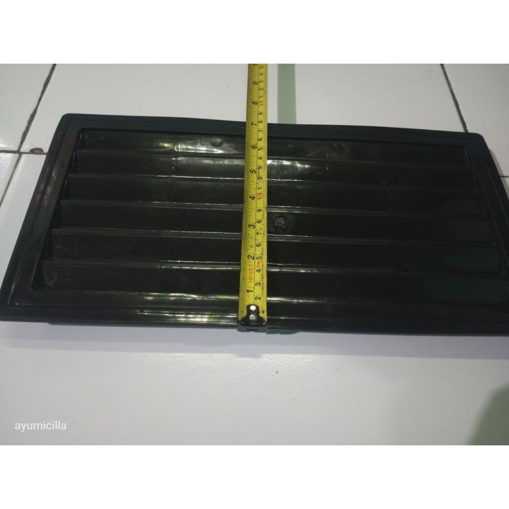 Lubang angin pintu pvc/jalusi pintu kamar mandi pvc warna hitam