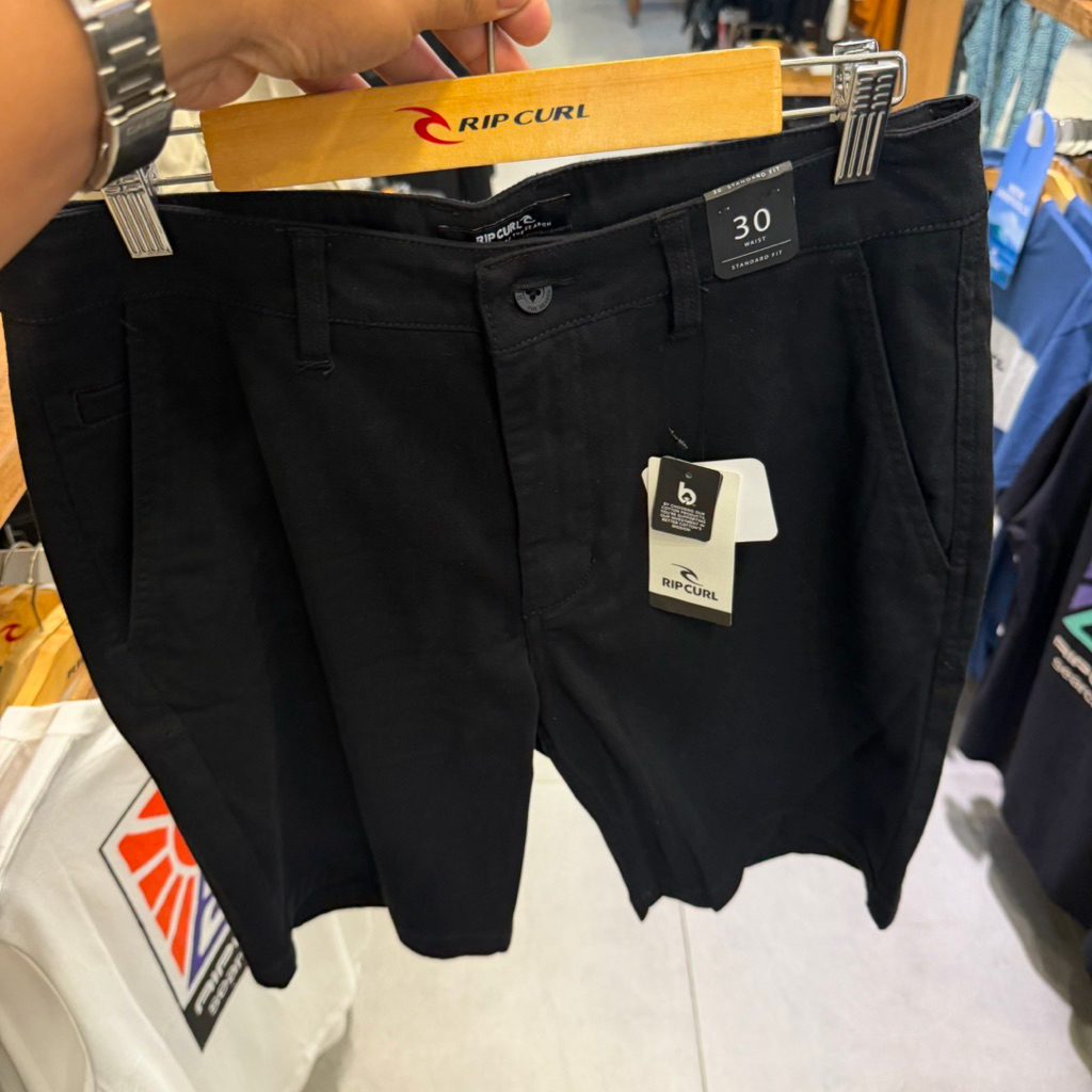 Celana Pendek Pria Rip Curl Original P25 Classic Surf Chino Walkshort Black New