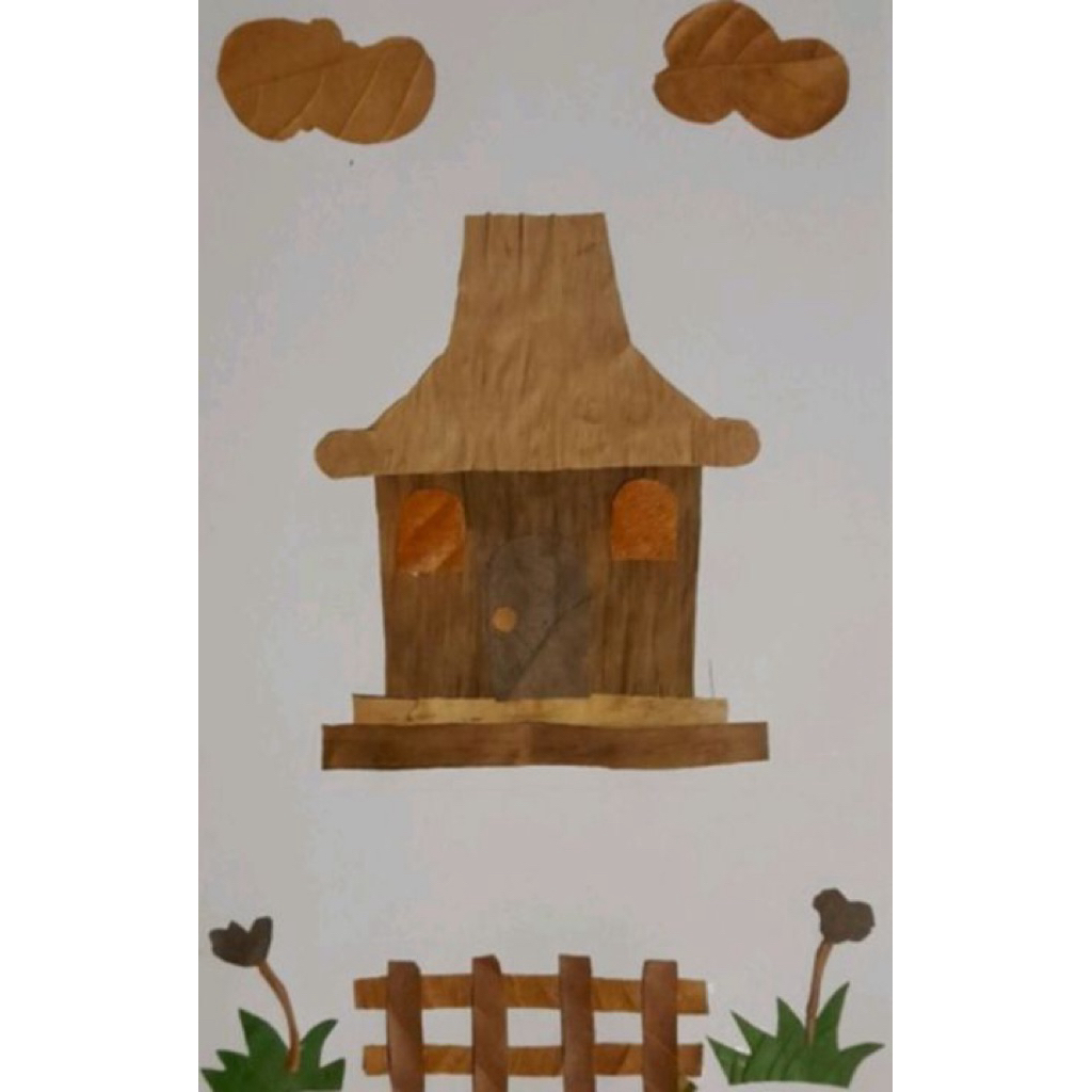 kolase daun kering rumah