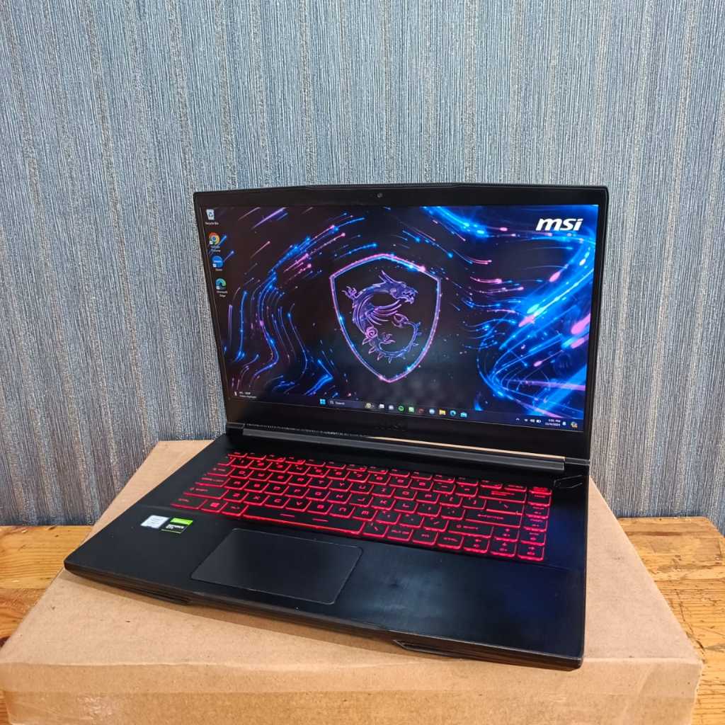 Laptop MSI GF63 Thin, Core I7- 9750H, Gen 9Th, DualVga Nvidia GeForce GTX 1050Ti 4Gb, Ram 8Gb /  1Tb